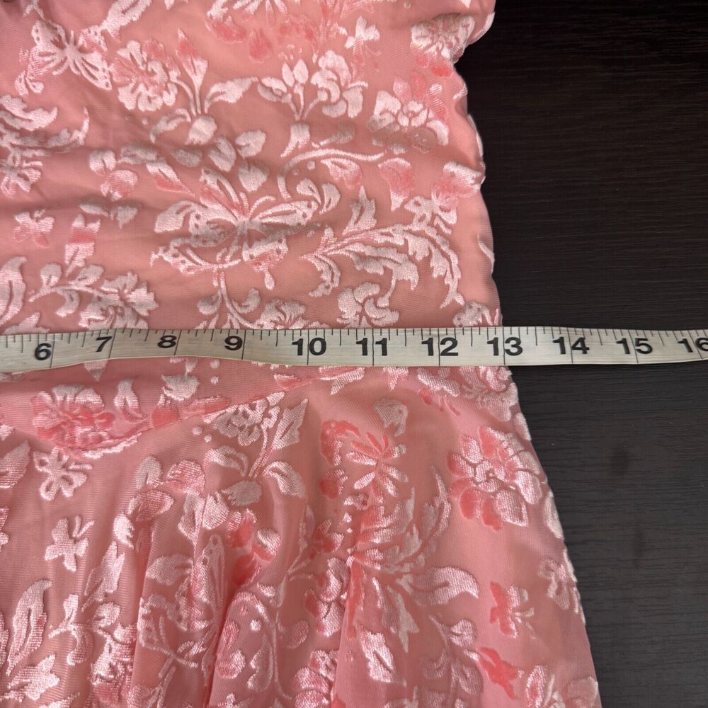 Free People Antoinette Mini Dress Womens Small Velvet Floral Flowy Skater Y2K - Picture 12 of 14